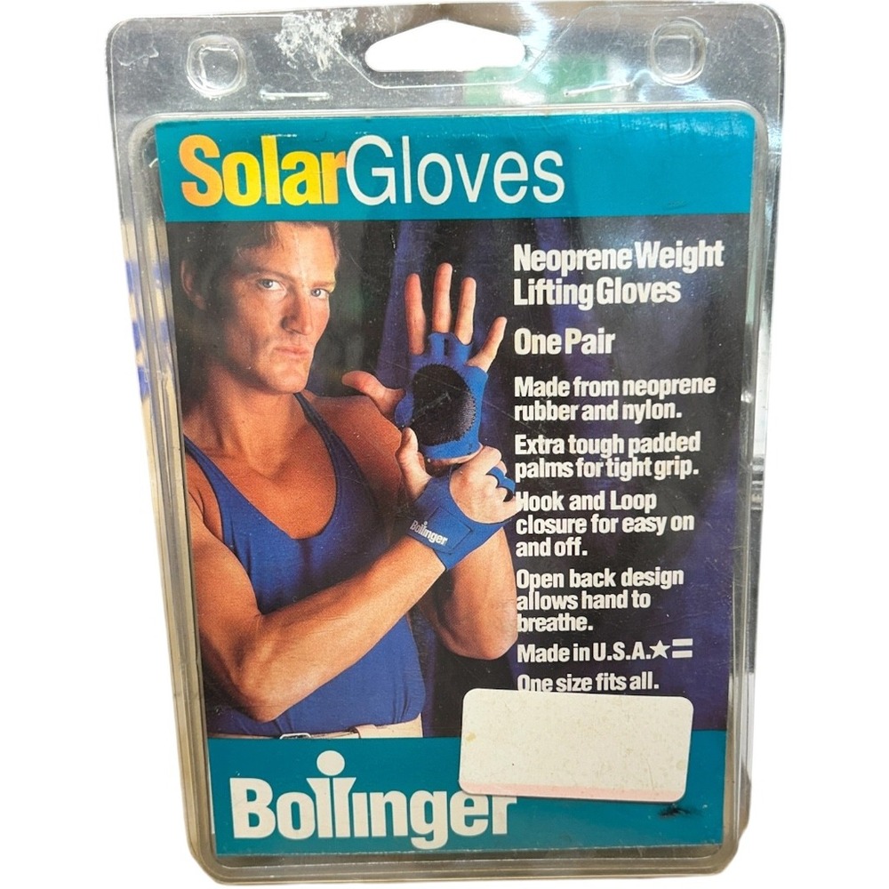 Bollinger SolarGloves Neoprene Weight Lifting Gloves Blue One Size OS